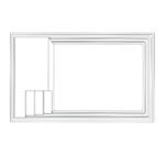 Dibujo piscina con playa 5x3 prefabricada Palamós50