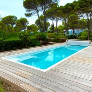 Piscina alargada 10x2 Phelps10 para nadar en casa