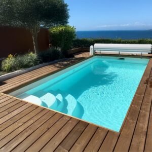 Piscina prefabricada 4x2 de fibra de vidrio Cielo4